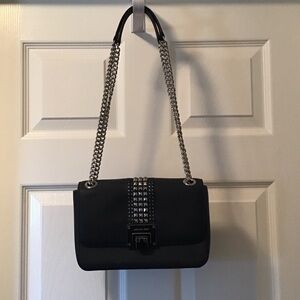 Michael Kors Blue Shoulder Bag with Silver Chain NWT